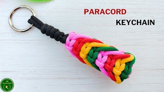 How to make Paracord Lanyard Keychain Using Snake Knot amp Square Knot [upl. by Desai]