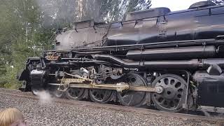 4014 Big Boy Train starting  steam locomotive [upl. by Reivax]