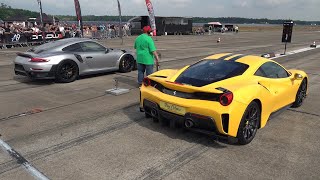 Ferrari 488 Pista vs Porsche 991 GT2 RS [upl. by Dane]