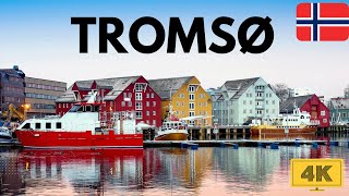 Tromsø  Norway 🇳🇴  January Walking Tour 4K  First Sunrise In 2023 in Tromsø [upl. by Taddeusz276]