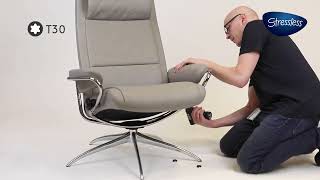 How to change the base on Stressless recliners with star base [upl. by Elehcar]