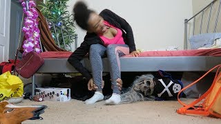 MONSTER UNDER THE BED SCARE PRANK ON SISTER [upl. by Bowman436]