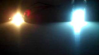 LEDbulbz  062010 Honda Civic OEM halogen bulb VS 12 SMTLED Bulb review300 BRIGHTER [upl. by Ecirtnahc162]