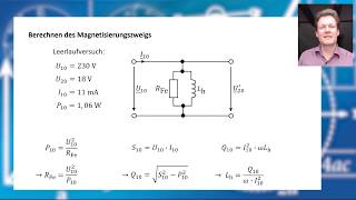 Übungsaufgabe  Trafo Elemente des TErsatzschaltbildes aus Messwerten berechnen a826 [upl. by Elyc]