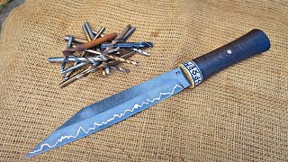 Making a Viking Seax from Old Drills Legendary WOOTZ Steel in Action [upl. by Tripp]