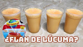 🥣Probando Mezcla Para Preparar Flan Sabor a Lúcuma 🍮 Sin Horno  Sin Huevo [upl. by Nodlew727]