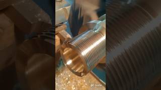 Pital bronze coupling and threading inner outer threading shortvideo 👍 [upl. by Ahsei842]