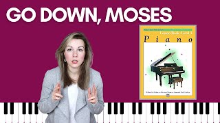 Go Down Moses Alfreds Basic Piano  Level 3 Lesson [upl. by Eybbob]