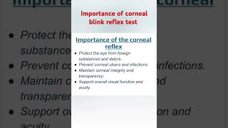 Importance of corneal blink reflex test corneal sensitivity test [upl. by Assiar]