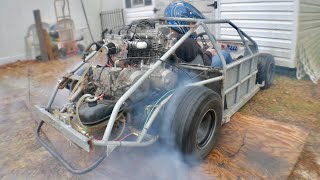 First BURNOUT in the NASKART With It’s 750cc Engine [upl. by Tressia]