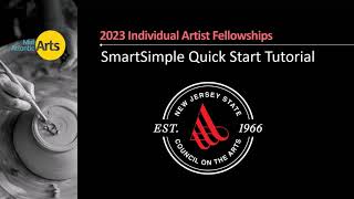 2023 New Jersey State Council on the Arts Individual Artist Fellowships Quick Start Tutorial [upl. by Yerffoj479]