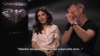 Game of thrones DAVOS amp MELISANDRE Liam Cunningham amp Carice van Houten Interview CinéFilou [upl. by Francois]