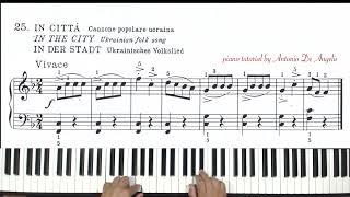 IN CITTA Canzone popolare ucraina  piano tutorial by Antonio De Angelis [upl. by Nnylarej370]