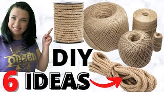 6 Amazing Ideas from Jute Twine for Everyday  Jute Rope Craft Ideas [upl. by Ahgiel]