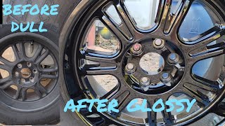 How to paint rims and clear at home no garageno booth restore restoration viral trending [upl. by Adikam]