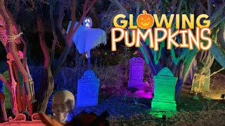 Glowing Pumpkins Halloween Walkthough attraction 2023 Tohono Chul Park  Tucson Arizona fyp wow [upl. by Sheffie]