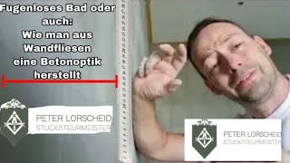 Fugenloses Bad oder auch Wie man aus Wandfliesen eine Betonoptik herstellt  Teil 1 [upl. by Iorio]