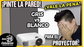 Pinte la Pared Gris vs Blanco para Proyector Tv o Cine en casa ¿Vale la pena [upl. by Atarman866]