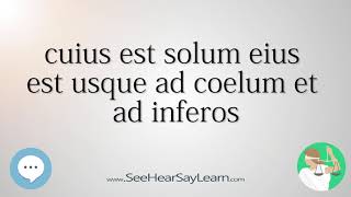 cuius est solum eius est usque ad coelum et ad inferos 🔊 [upl. by Hekker447]