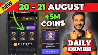 20 August Daily Combo  Hamster Kombat Daily Combo for 20  21 August  Daily Combo Today [upl. by Favianus]