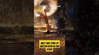 Melt two tons of molten iron in one hour viralvideo shorts shortsvideo [upl. by Annayoj]