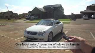 mods4cars SmartTOP for MercedesBenz CLK A209  OneTouch Top open  close  Remote  while driving [upl. by Noleta558]