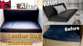 Banquette Box Cushions ● Step by Step Leatherette [upl. by Hooker]