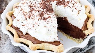 Chocolate French Silk Pie Recipe  rich chocolate pie [upl. by Surdna]