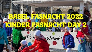 DAY 2 BASEL FASNACHT 2022  KINDER FASNACHT  RISHCHARD [upl. by Llerehs]