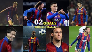 Barcelona Player who only score 2 goal for FC Barcelona Abidal Milito Maxi Lopez Mingueza [upl. by Refinnaj]