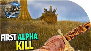 ALPHA KILLING NEW OP Bow CROCODILE Hunting EASY Leveling Up in Atlas Gameplay Part 6 [upl. by Ielarol]