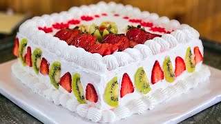 Best Cake With Fruits  Strawberry crepe cake [upl. by Fita975]