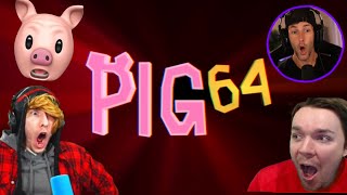 YouTubers reacts to PIG 64 TRAILER [upl. by Muffin518]