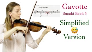 Gavotte  Suzuki Book 5 nr 1  Simplified version only the black notes [upl. by Sev]