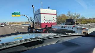 Highway Haulers  MKB Transport Peterbilt 379 And Cozad Trailer With Horn Salute  January 18 2024 [upl. by Alyahc992]