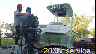 Yamaha 300 four stroke DIY Engine service [upl. by Eugenio]