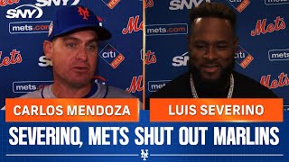 Luis Severino and Carlos Mendoza on the veterans brilliant pitching performance in Mets win  SNY [upl. by Oigaib]