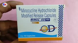 Minoz OD 100MG tablet  Minocycline Hydrochloride Tablet  Minoz OD 100mg Tablet Use Benefit Dose [upl. by Jurdi204]