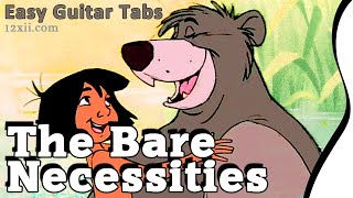 The Bare Necessities from The Jungle Book • Guitar • Easy Tabs [upl. by Ichabod]