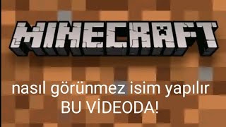 minecraft nasıl görünmez isim yapılır [upl. by Winchester731]