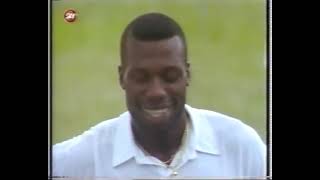 Famous cricket fight CURTLY AMBROSE vs STEVE WAUGH Trinidad 1995 3rd test [upl. by Donnie]