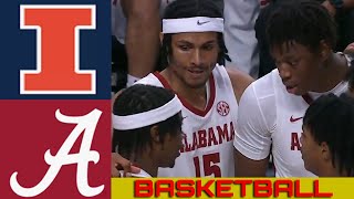 25 ILLINOIS vs 8 ALABAMA Basketball Game Full Highlights 2024 [upl. by Bertle]