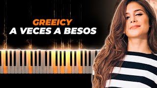 Greeicy  A Veces A Besos  karaoke piano cover [upl. by Tomaso]