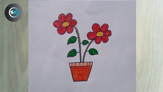 Flower Drawing Easy  How to Draw Champa Flower  Flower drawing Step by step [upl. by Newby784]