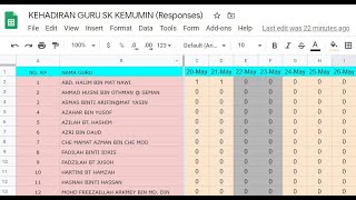 SISTEM KEHADIRAN GURU MENGGUNAKAN GOOGLE FORM [upl. by Aitnyc]