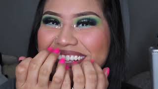 BlueGreen Eyeshadow Tutorial With Cumbia 😂❤️ [upl. by Kuehnel245]