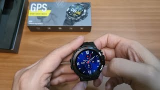 Smartwatch K37 GPS unboxing and quick menu view [upl. by Goer231]