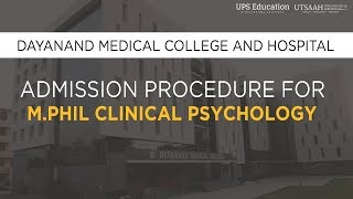 MPhil Clinical Psychology Admission in DMCH Ludhiana [upl. by Kermit]