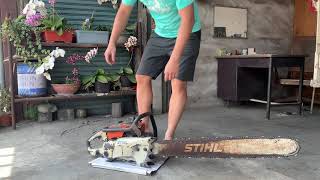 Stihl 070 av chainsaw [upl. by Nahk]