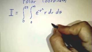 A Gaussian integral with polar coordinates [upl. by Turmel]